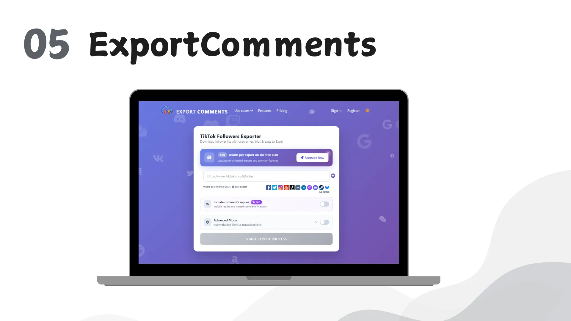 Exportcomments